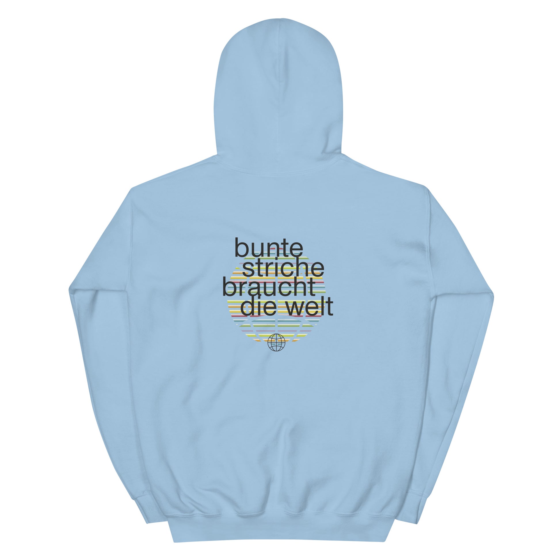 Unisex-Hoodie – buntestriche braucht die Welt