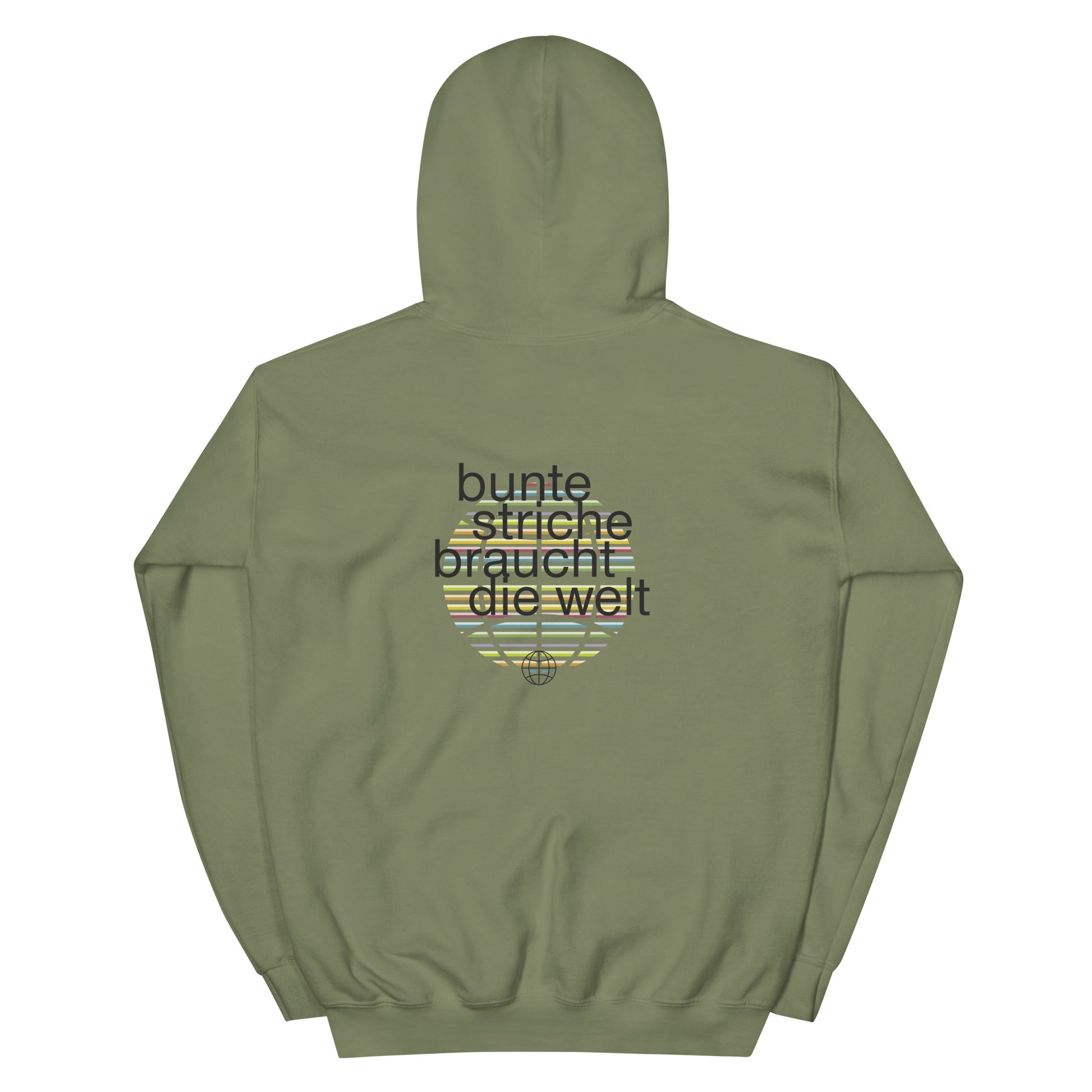 Unisex-Hoodie – buntestriche braucht die Welt