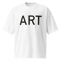 Oversized T-Shirt mit minimalistischem „ART“-Print in Versalien, aus schwerer Baumwolle, locker geschnitten, im urbanen Streetwear-Stil.