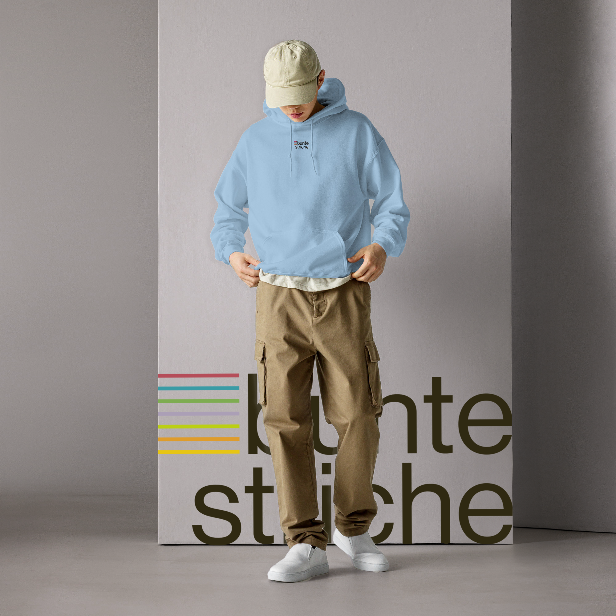 Unisex-Hoodie – buntestriche braucht die Welt