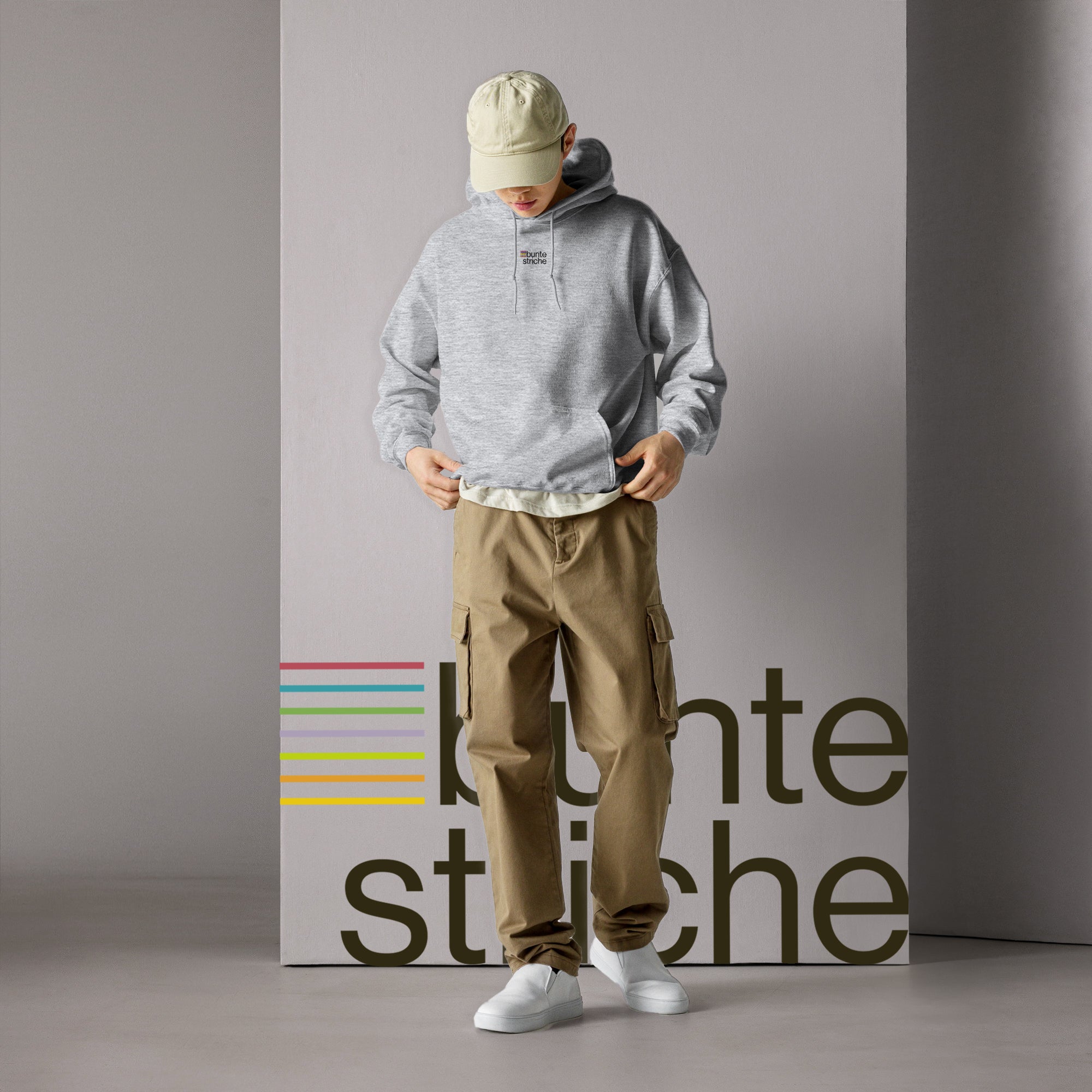 Unisex-Hoodie – buntestriche braucht die Welt