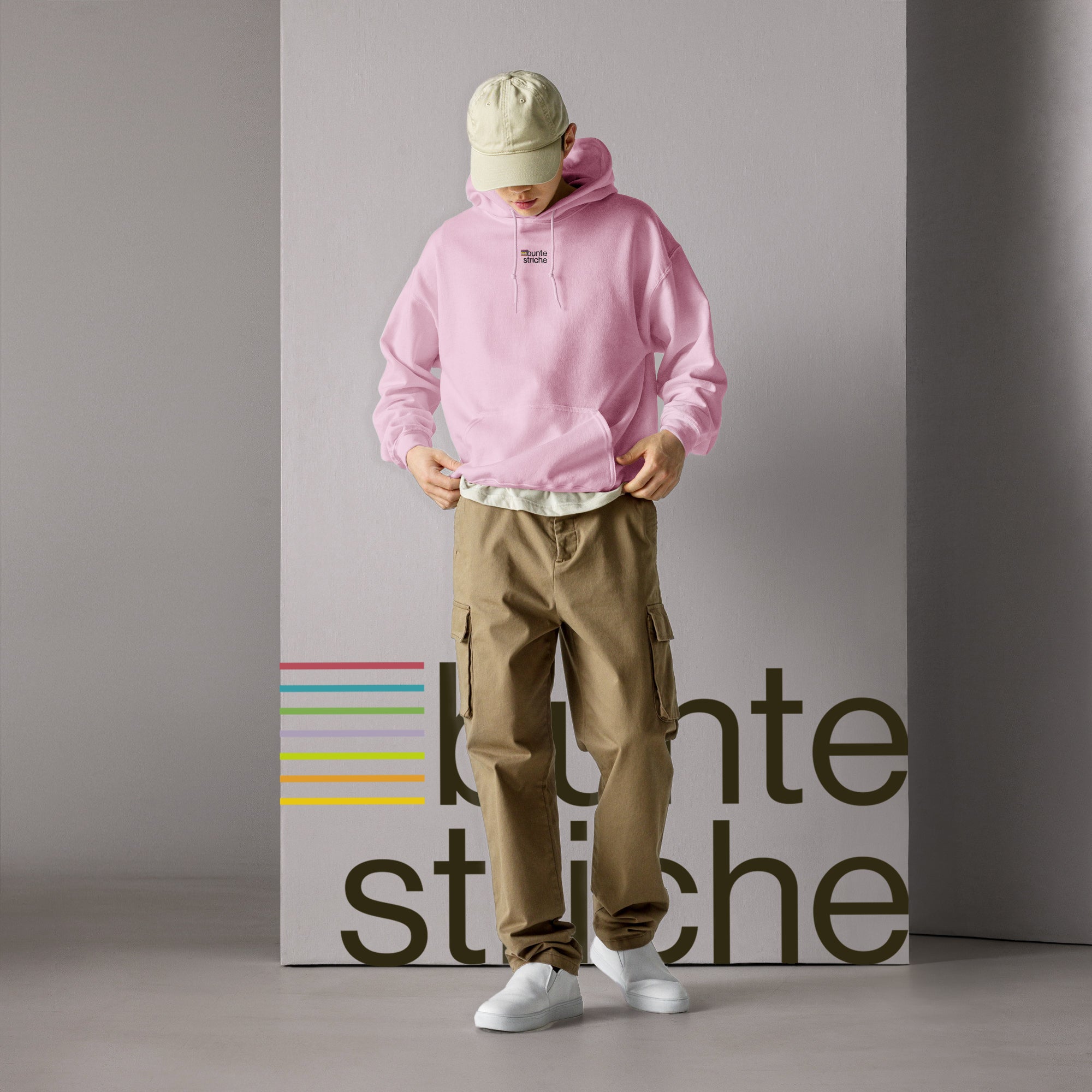 Unisex-Hoodie – buntestriche braucht die Welt