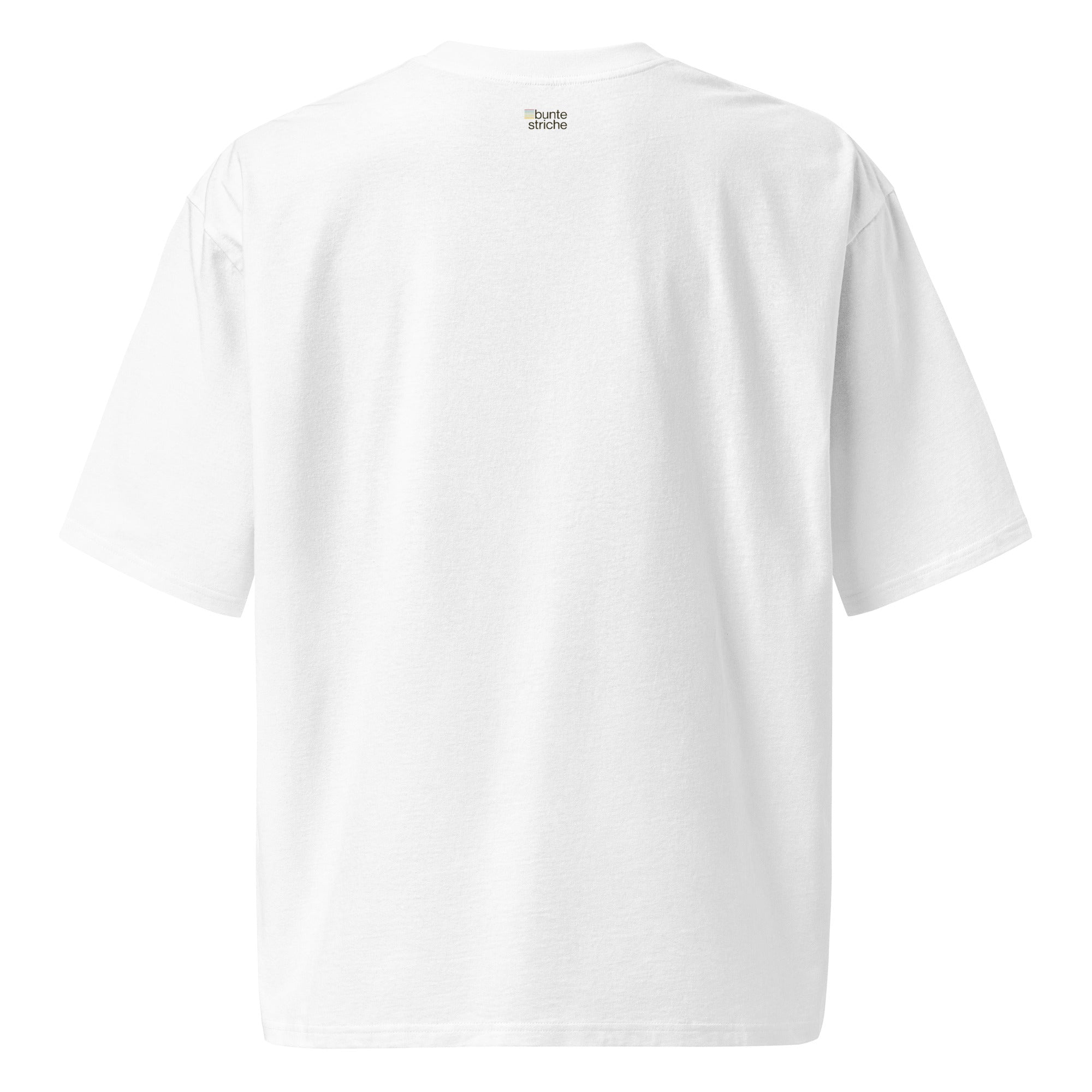 ART Oversized T-Shirt mit buntestriche-Logo auf der Rückseite