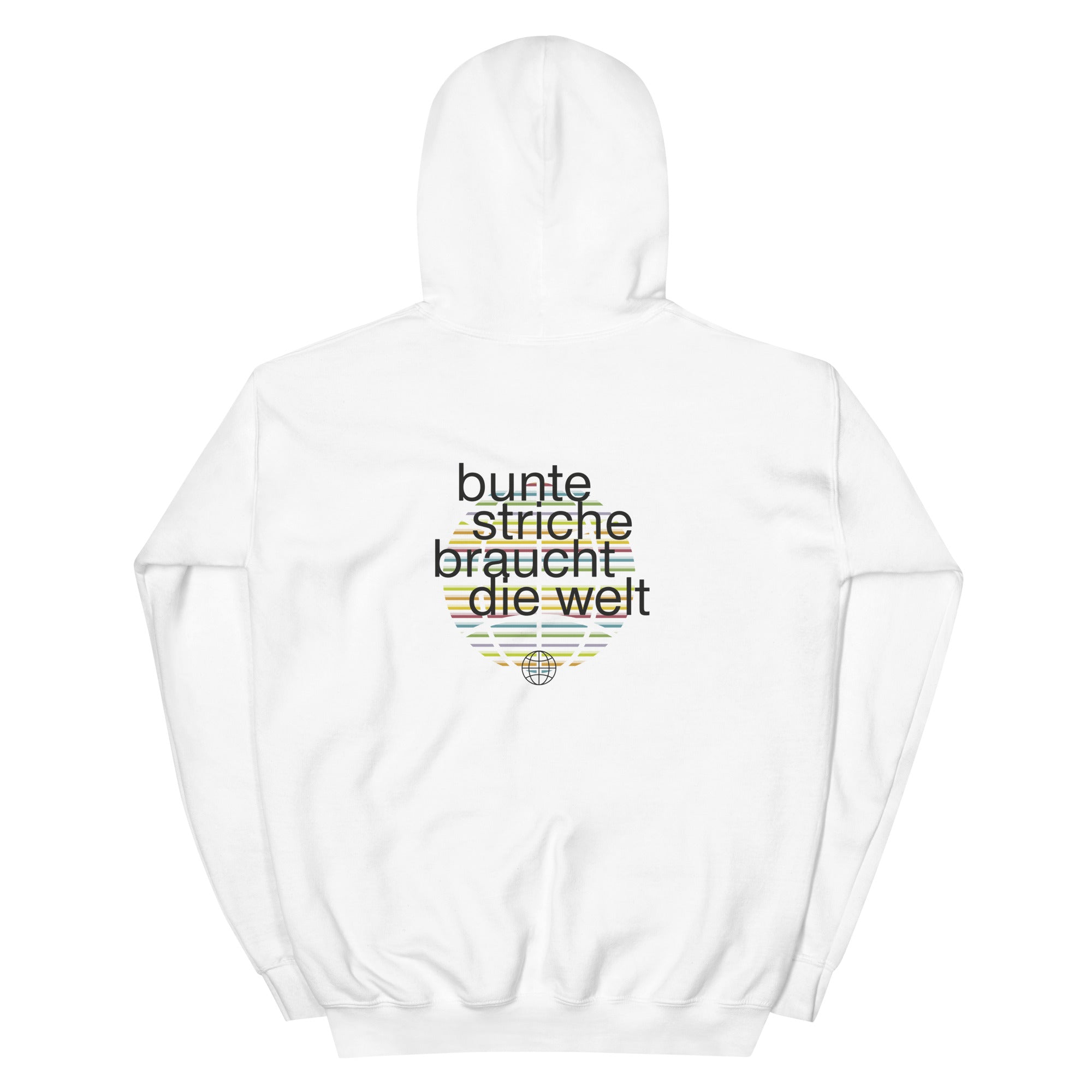 Unisex-Hoodie – buntestriche braucht die Welt